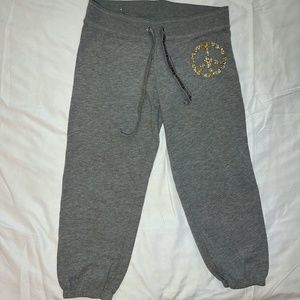 PINK Dark Gray Sweatpants